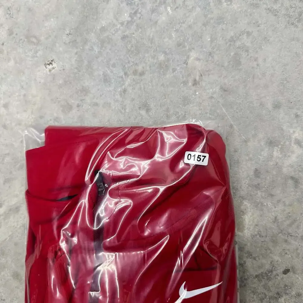Nike Dri-FIT Running 1/4 Zip Pullover Red Long Sleeve Size XL